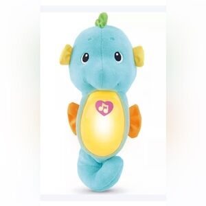 Fisher-Price Blue Seahorse Plush with Musical Belly